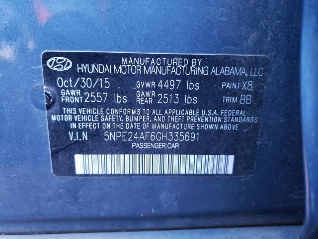 5NPE24AF6GH335691 | 2016 HYUNDAI SONATA SE