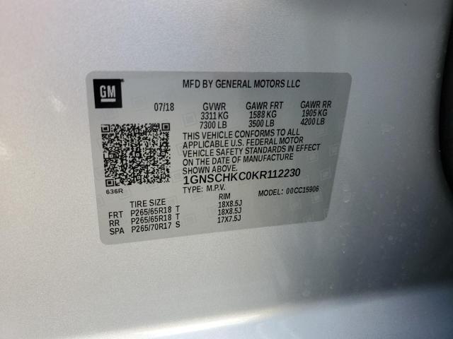 1GNSCHKC0KR112230 Chevrolet Suburban C1500 Lt