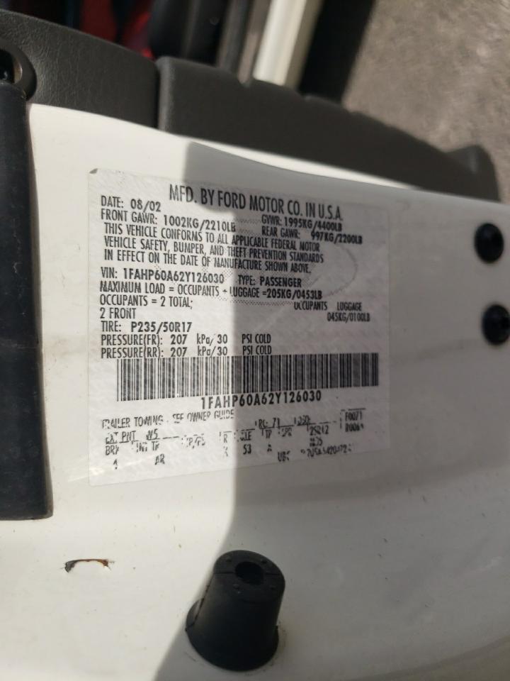 1fahp60a62y126030 1FAHP60A62Y126030 2002 Ford Thunderbird