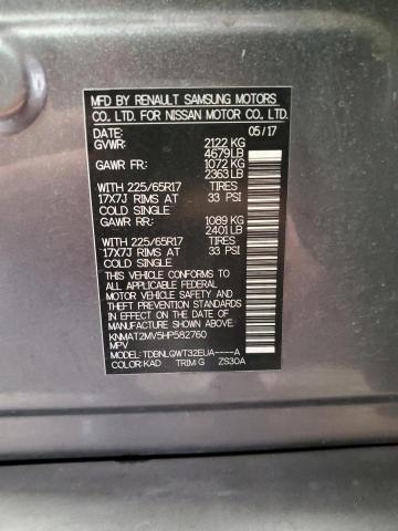KNMAT2MV5HP582760 Nissan ROGUE S