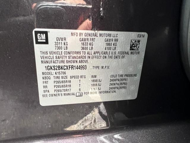 1GKS2BKCXFR144993 GMC YUKON SLT