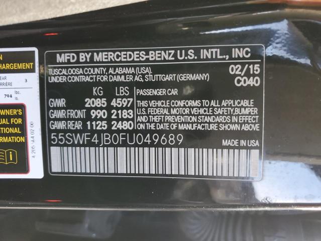 55SWF4JB0FU049689 | 2015 MERCEDES-BENZ C 300