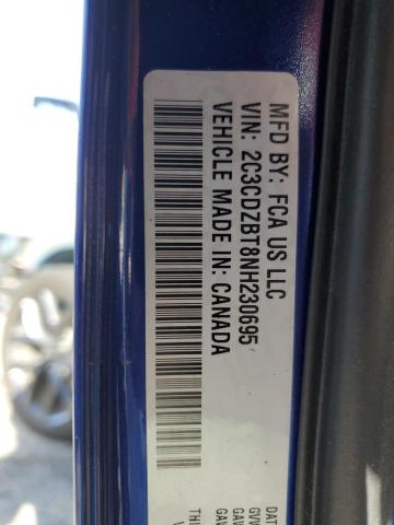 2C3CDZBT8NH230695 2022 DODGE CHALLENGER