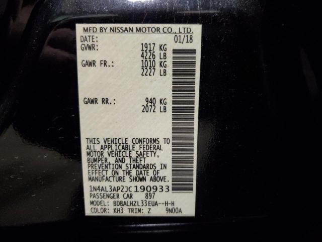 2018 NISSAN ALTIMA 2.5 - 1N4AL3AP2JC190933