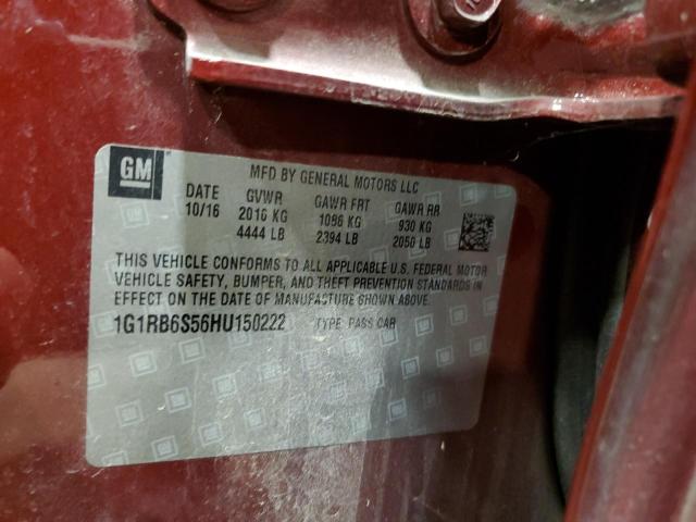 VIN 1G1RB6S56HU150222 2017 Chevrolet Volt, Premier no.12