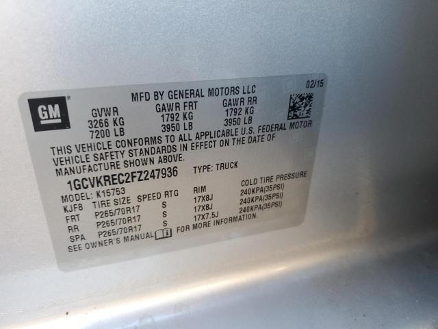 2015 CHEVROLET SILVERADO - 1GCVKREC2FZ247936
