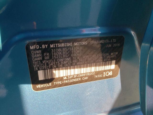 ML32F3FJ3HHF08202 Mitsubishi Mirage G4 Es