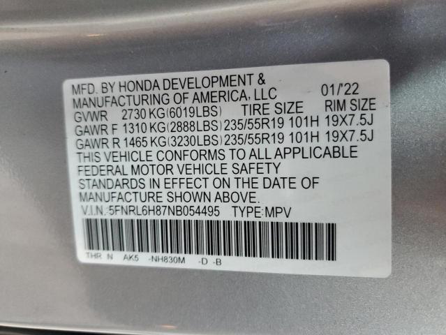 5FNRL6H87NB054495 Honda Odyssey TO 10