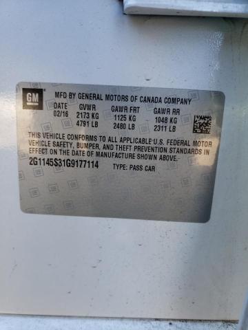2016 CHEVROLET IMPALA LTZ - 2G1145S31G9177114