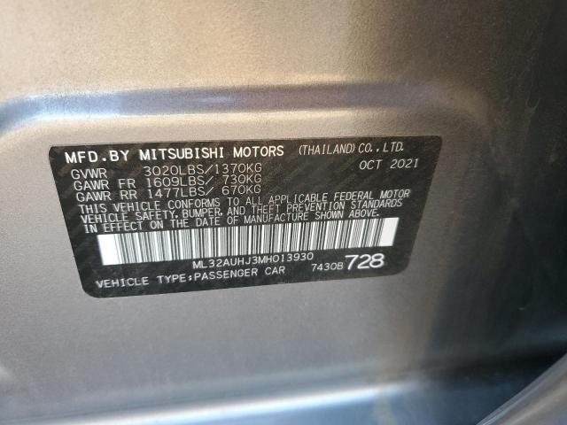 ML32AUHJ3MH013930 | 2021 MITSUBISHI MIRAGE ES