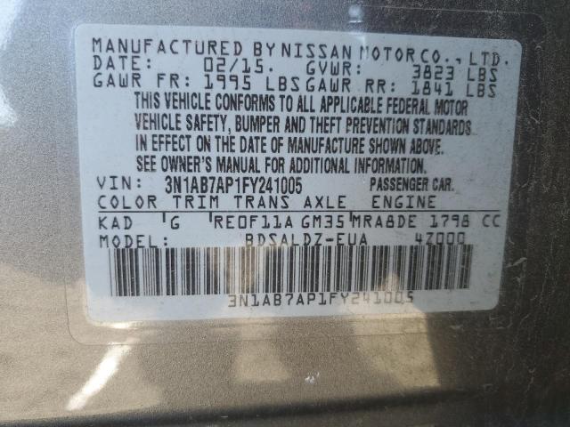 2015 NISSAN SENTRA S - 3N1AB7AP1FY241005