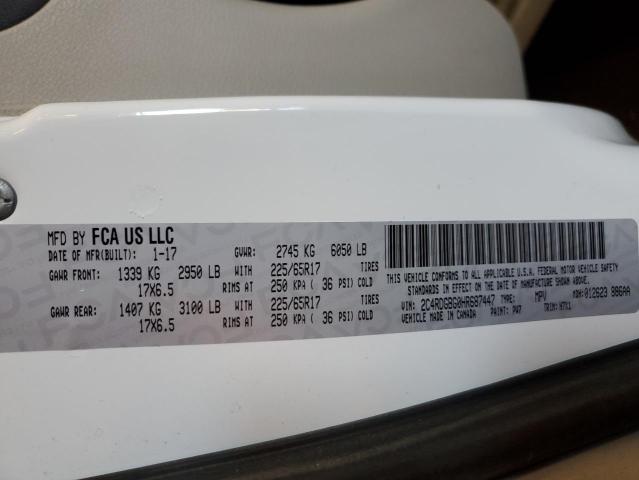 2017 Dodge Grand Caravan Se VIN: 2C4RDGBG0HR687447 Lot: 43417153