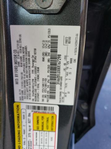 3FA6P0LUXKR167298 2019 FORD FUSION - Image 12