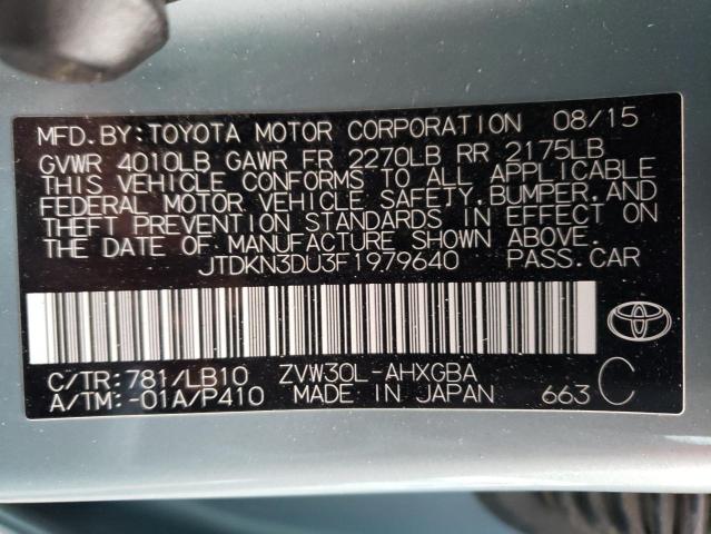 JTDKN3DU3F1979640 | 2015 TOYOTA PRIUS