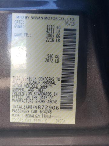 2015 NISSAN ALTIMA 2.5 - 1N4AL3AP8FN872906