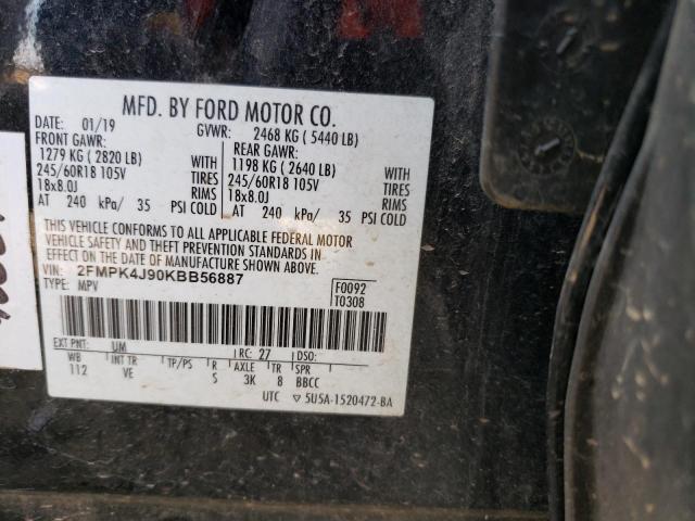 2FMPK4J90KBB56887 Ford EDGE SEL
