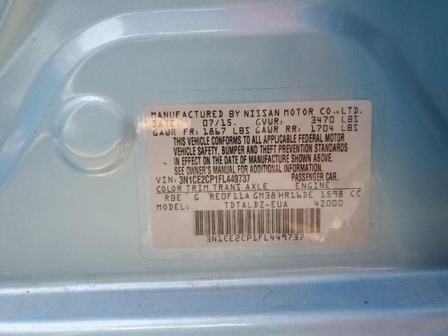 3N1CE2CP1FL449737 Nissan Versa Note S