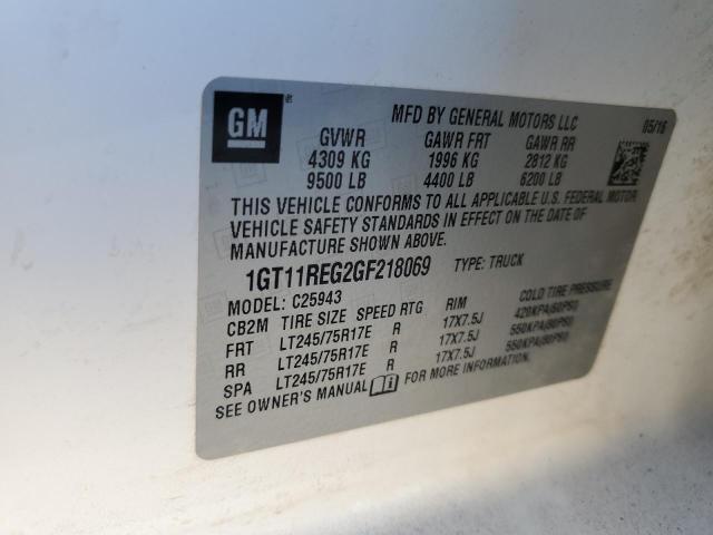2016 GMC SIERRA C25 1GT11REG2GF218069
