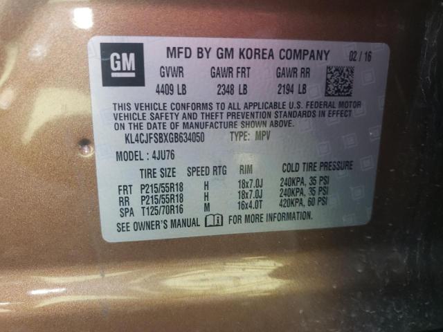 2016 BUICK ENCORE CON - KL4CJFSBXGB634050