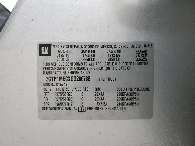 3GTP1MECXGG286788 GMC Sierra C1500 Sle
