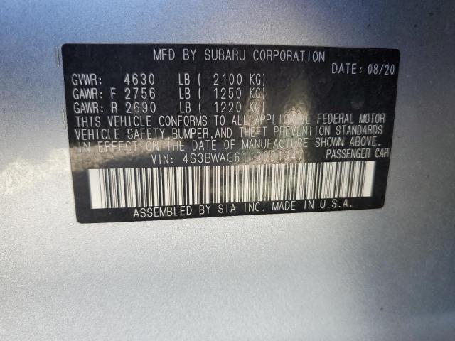 2020 SUBARU LEGACY SPO 4S3BWAG61L3031347