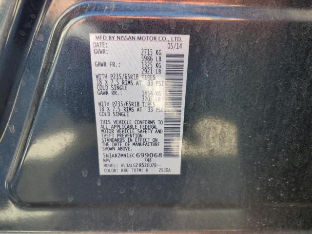 5N1AR2MN1EC699068 Nissan Pathfinder S
