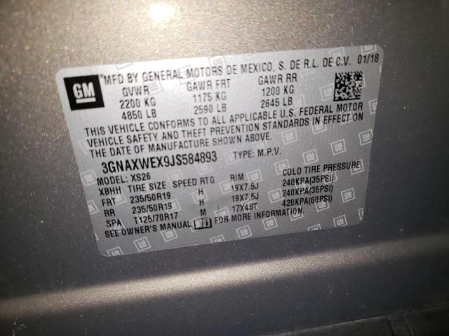 2018 CHEVROLET EQUINOX PR - 3GNAXWEX9JS584893