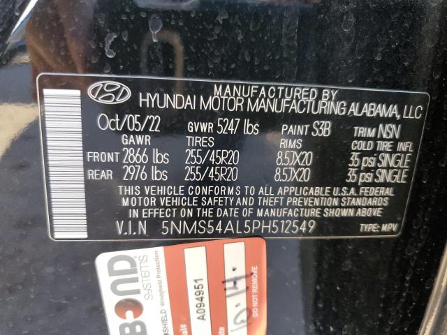 2023 Hyundai Santa Fe Calligraphy VIN: 5NMS54AL5PH512549 Lot: 37959218