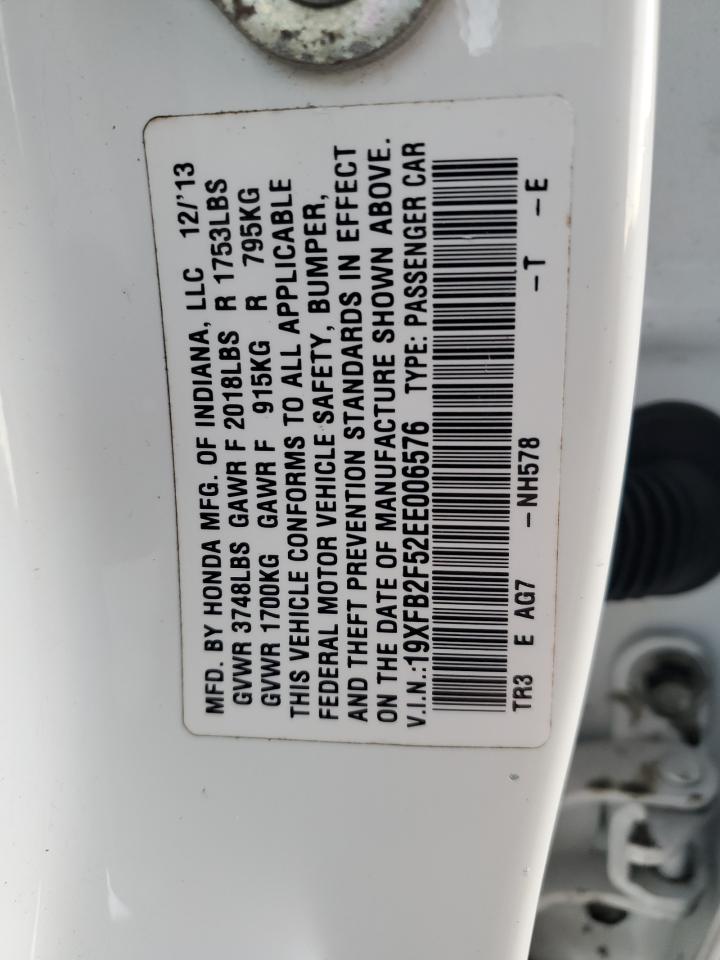 19XFB2F52EE006576 2014 Honda Civic Lx