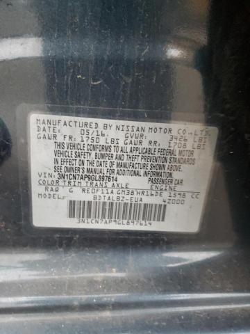 2016 NISSAN VERSA SV W - 3N1CN7AP9GL897614
