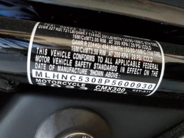 2023 HONDA CMX300 - MLHNC5308P5600930