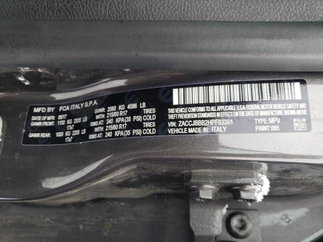 2017 JEEP RENEGADE L - ZACCJBBB2HPF83391