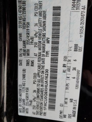 1FMCU0G9XHUA16230 | 2017 FORD ESCAPE SE