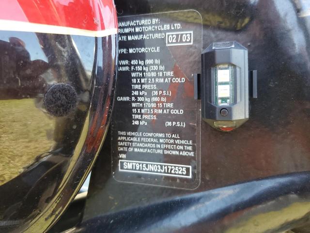 2003 TRIUMPH MOTORCYCLE SPEED MAST - SMT915JN03J172525