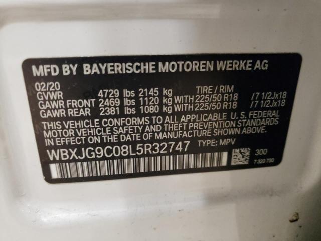 WBXJG9C08L5R32747 | 2020 BMW X1 XDRIVE2