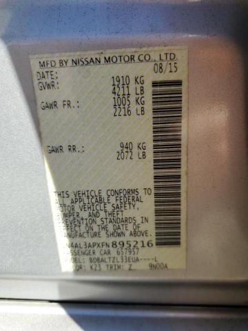 1N4AL3APXFN895216 | 2015 NISSAN ALTIMA 2.5