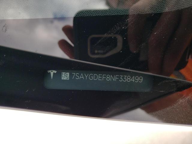 7SAYGDEF8NF338499 | 2022 Tesla model y