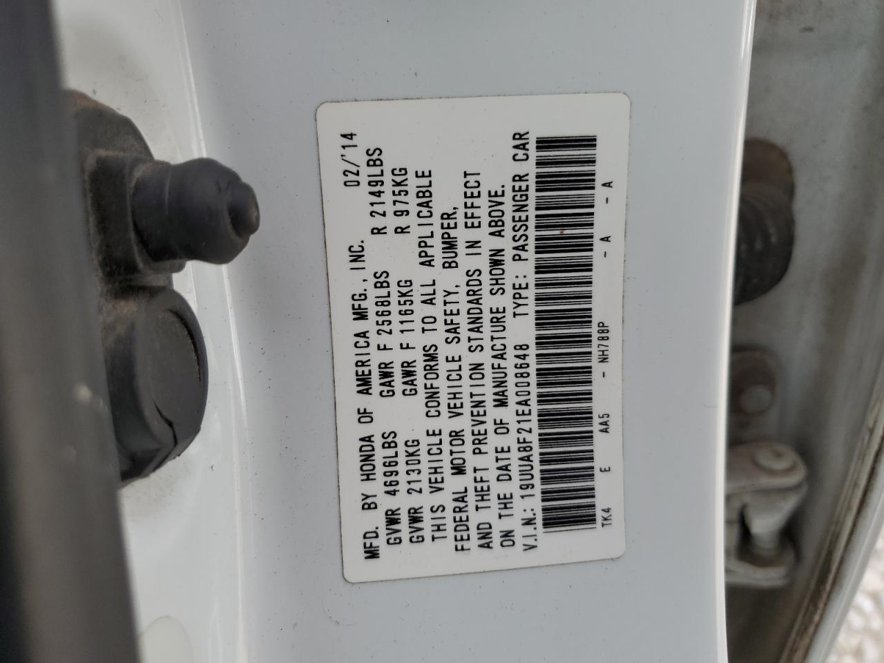 19UUA8F21EA008648 2014 Acura Tl 3.5