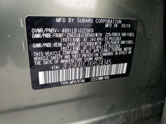 JF2SKAUC7KH524345 Subaru Forester Limited