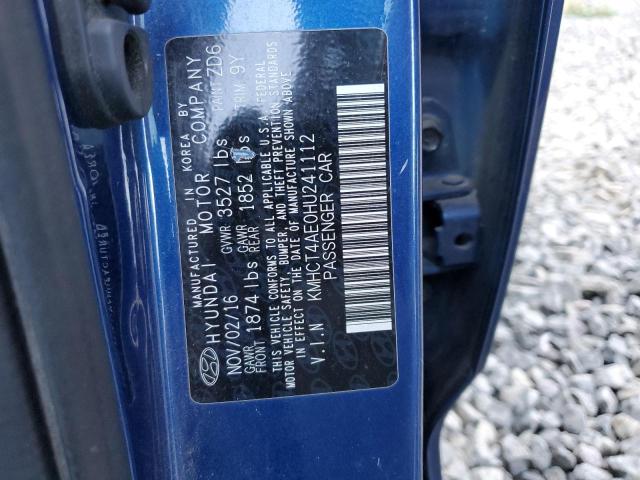 KMHCT4AE0HU241112 Hyundai ACCENT SE