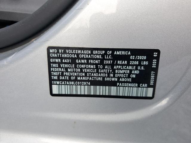 1VWCA7A38LC012974 | 2020 VOLKSWAGEN PASSAT SEL