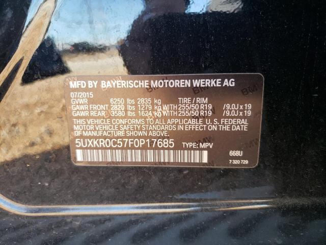 VIN 5UXKR0C57F0P17685 2015 BMW X5, Xdrive35I no.12