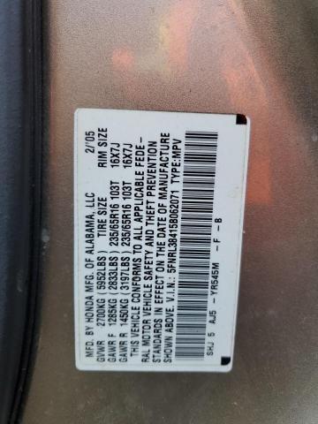 5FNRL38415B062071 | 2005 Honda odyssey ex