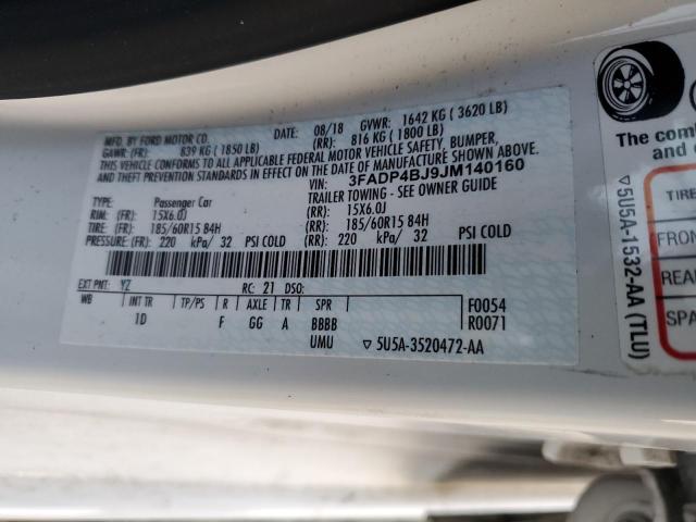 2018 FORD FIESTA 3FADP4BJ9JM140160