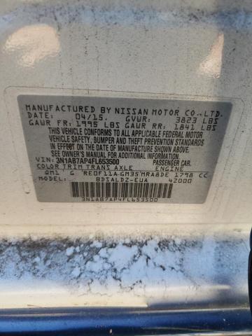 2015 NISSAN SENTRA S - 3N1AB7AP4FL653500