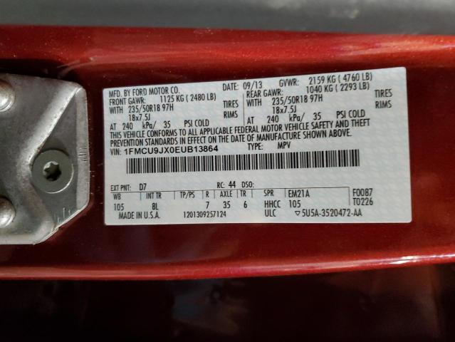 1FMCU9JX0EUB13864 | 2014 FORD ESCAPE TIT