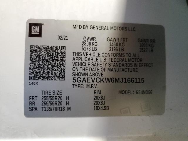 2021 BUICK ENCLAVE AV - 5GAEVCKW6MJ166115