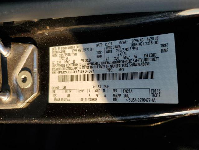 1FMCU0GX1FUB04871 Ford ESCAPE SE