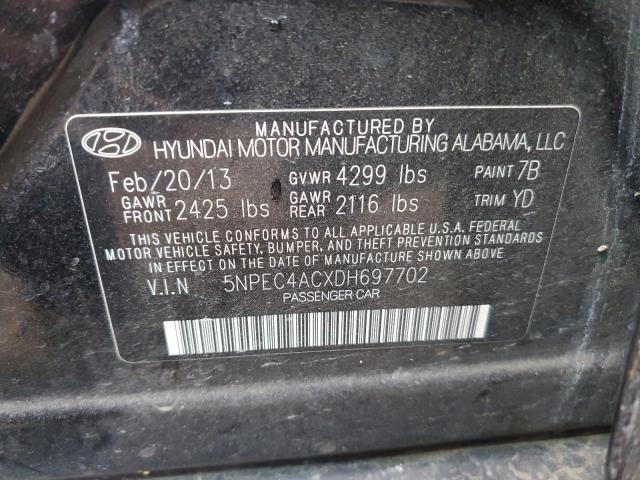 5NPEC4ACXDH697702 | 2013 Hyundai sonata se