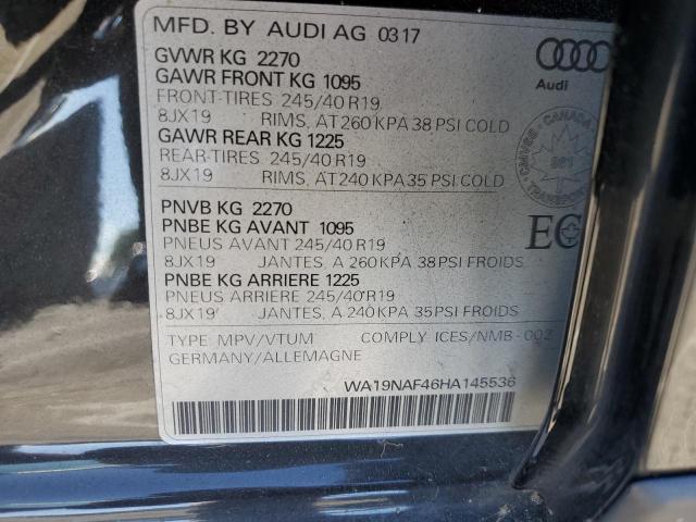 VIN WA19NAF46HA145536 2017 Audi A4, Prestige no.13